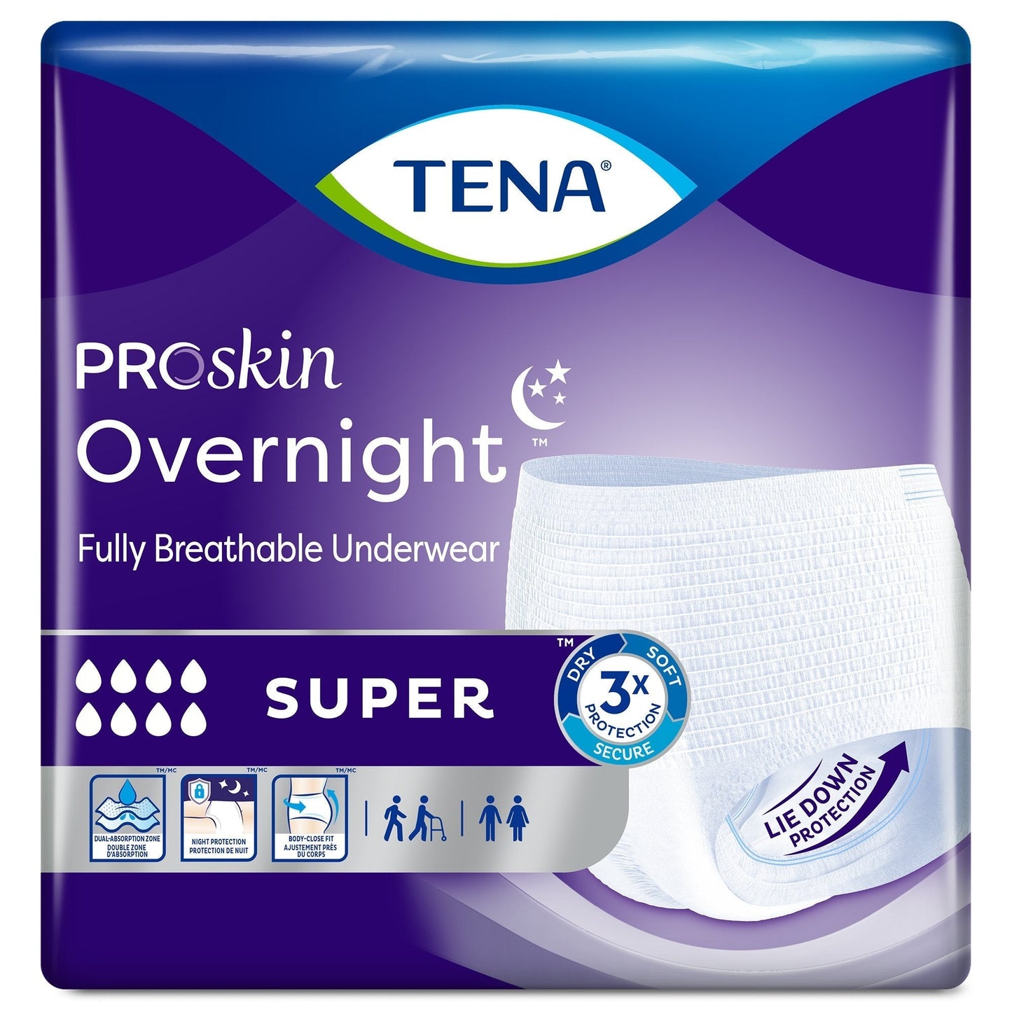 Tena® Overnight Super Absorbent Underwear, Large, 14 ct