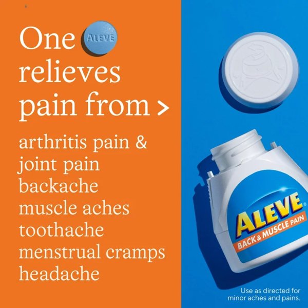 Aleve Back & Muscle Pain Naproxen Sodium Tablets, 24 ct.