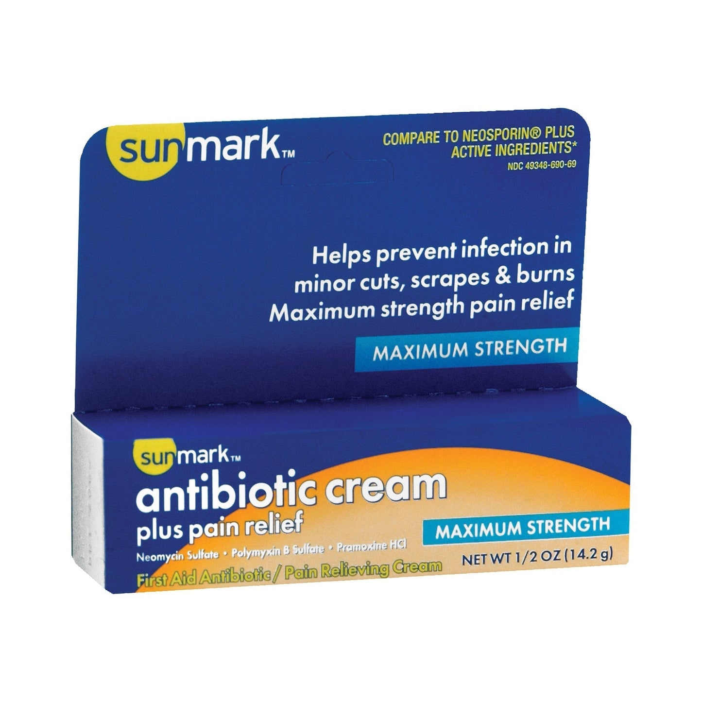 Sunmark® First Aid Antibiotic with Pain Relief, 0.5 oz. Tube