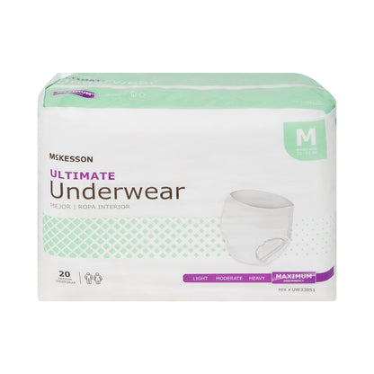 McKesson Ultimate Maximum Absorbent Underwear, Medium, 20 ct