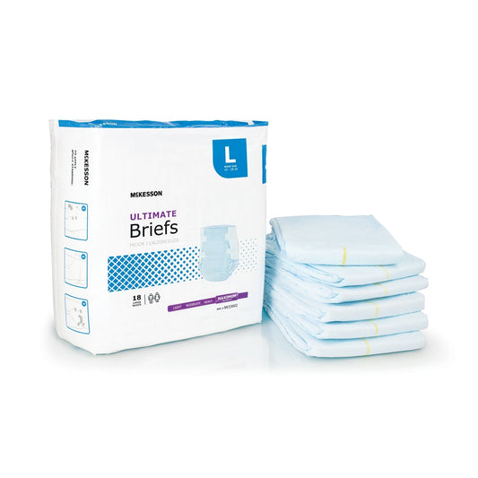 McKesson Ultimate Maximum Absorbency Incontinence Brief, Large, 72 ct