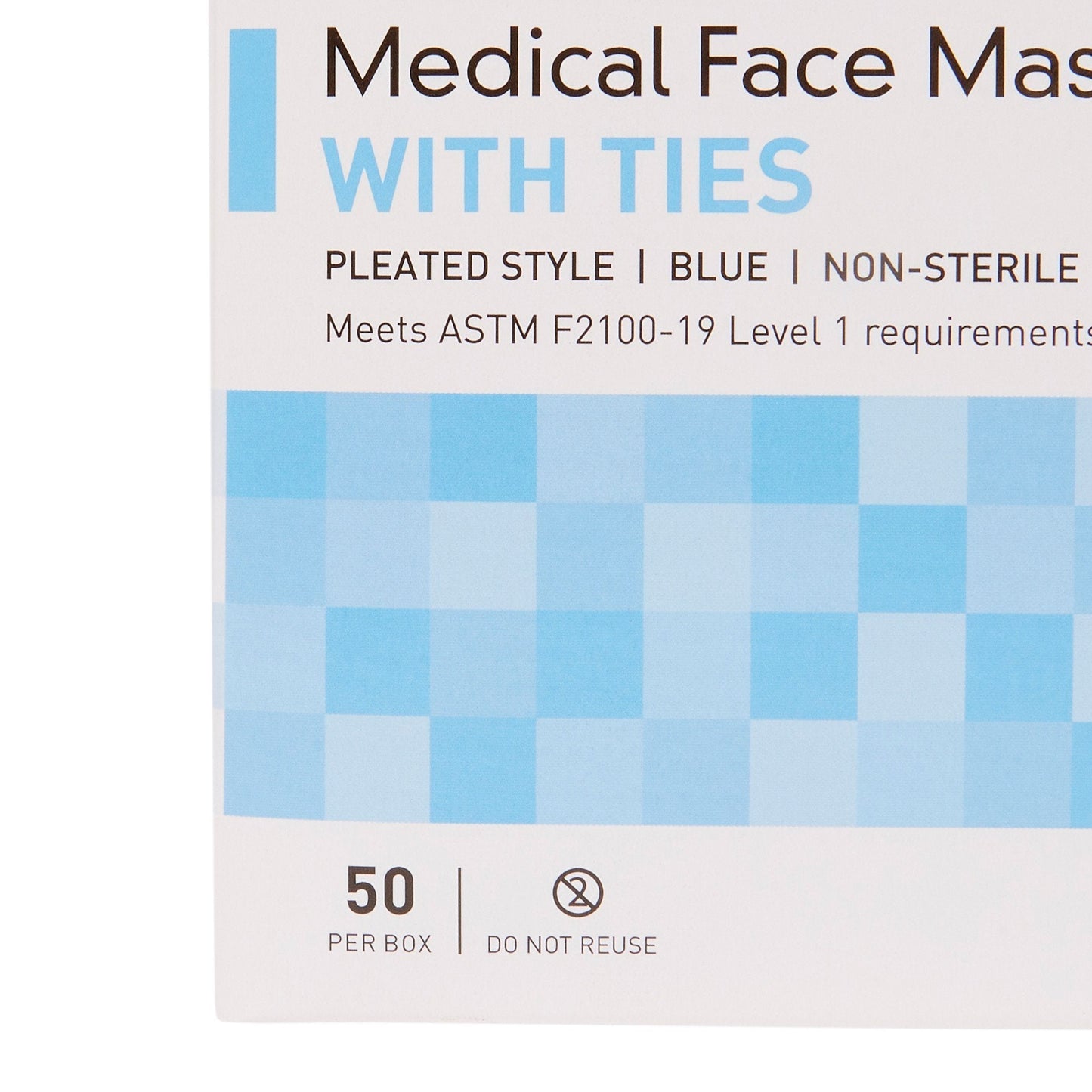 McKesson Classic Style Surgical Mask, Blue, 50 ct