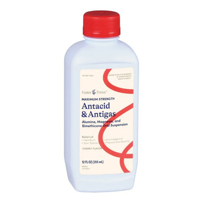 Foster & Thrive Maximum Strength Antacid & Antigas Liquid, Cherry, 12 oz.