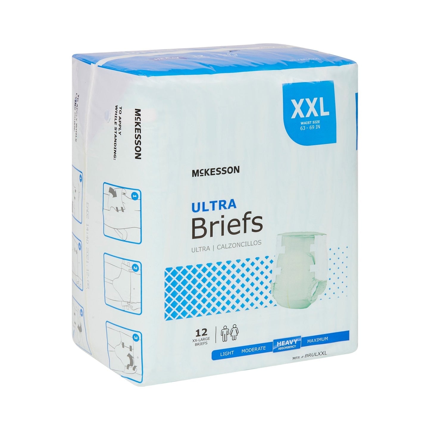 McKesson Ultra Heavy Absorbency Incontinence Brief, 2X-Large, 12 ct