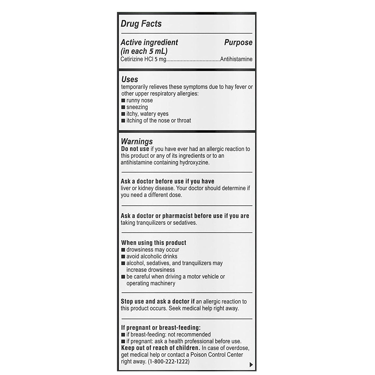 Children’s ZYRTEC® 24 HR Allergy Relief Syrup with Cetirizine HCl, 4 oz.