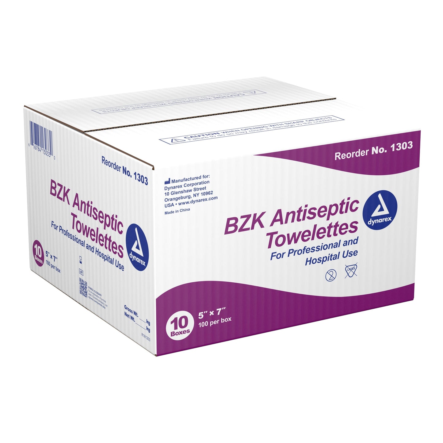 Dynarex® Scented BZK Antiseptic Towelettes, Individual Packet, 100 ct