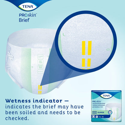 Tena Super Incontinence Briefs, Absorbent, Odor Control, Regular, Green, 28 ct