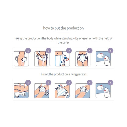 Seni Classic Plus Adult Diapers Brief with Tabs, Moderate to Heavy Absorbency
