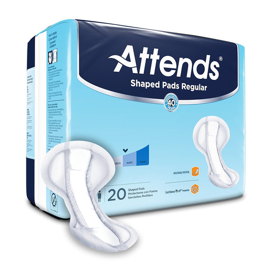 Attends® Shaped Bladder Control Pads, Regular, 20 ct