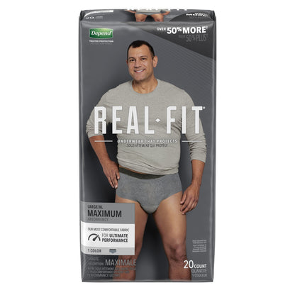 Depend Real Fit Adult Incontinence Pull-Up Underwear, Heavy Absorbency