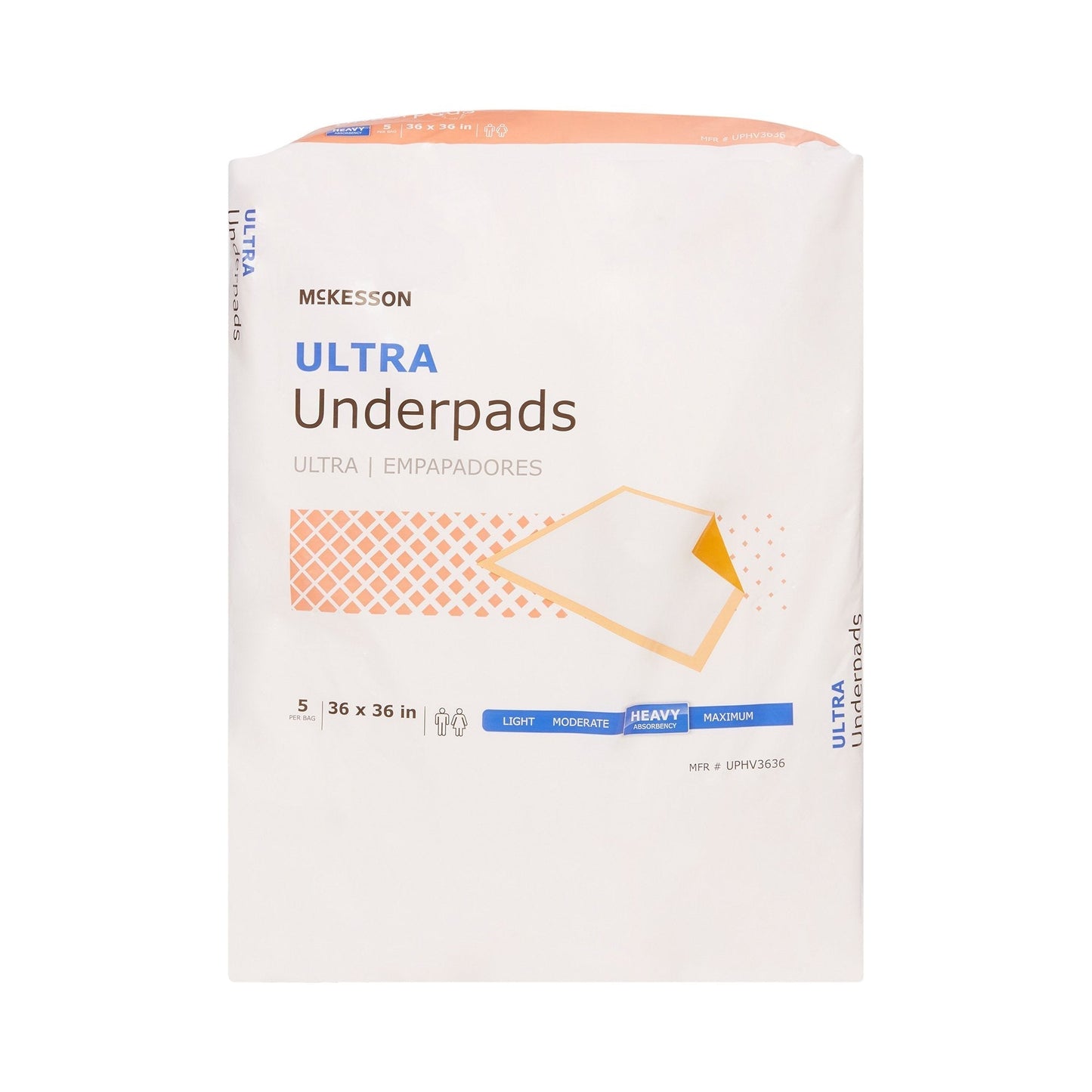 McKesson Ultra Heavy Absorbency Underpad, 36 x 36 Inch, 50 ct