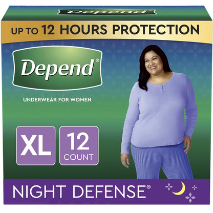 Depend® Night Defense® Maximum Absorbent Underwear, Extra Large, 12 ct