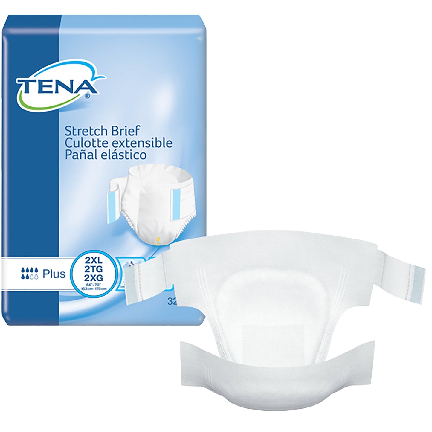 Tena® Stretch™ Plus Incontinence Brief, Extra XL, 32 ct