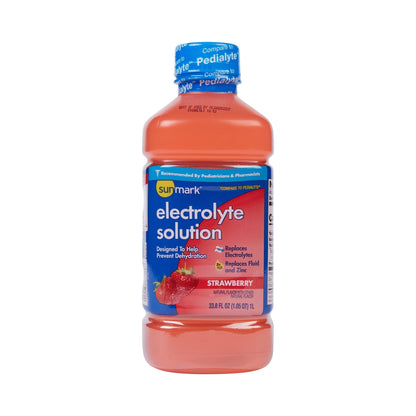 Sunmark® Strawberry Pediatric Oral Electrolyte Solution, 33.8-ounce Bottle