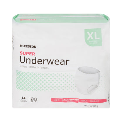 McKesson Super Moderate Absorbent Underwear, Extra Large, 14 ct