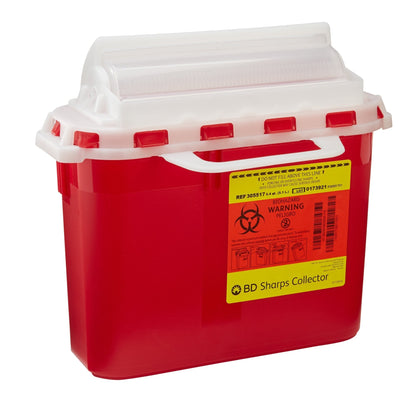 BD™ Sharps Container, 5.4 Quart, 12 x 12 x 4-4/5 Inch