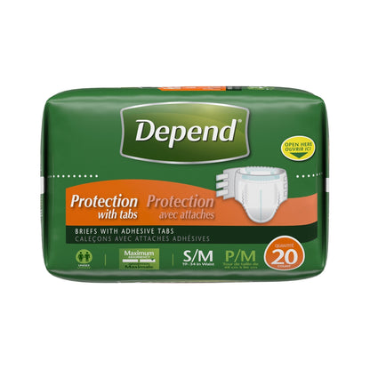 Depend® Maximum Incontinence Brief, Small / Medium, 20 ct