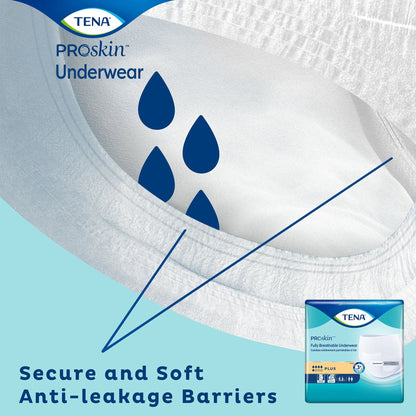 TENA® ProSkin™ Plus Fully Breathable Absorbent Underwear, Large, 18 ct