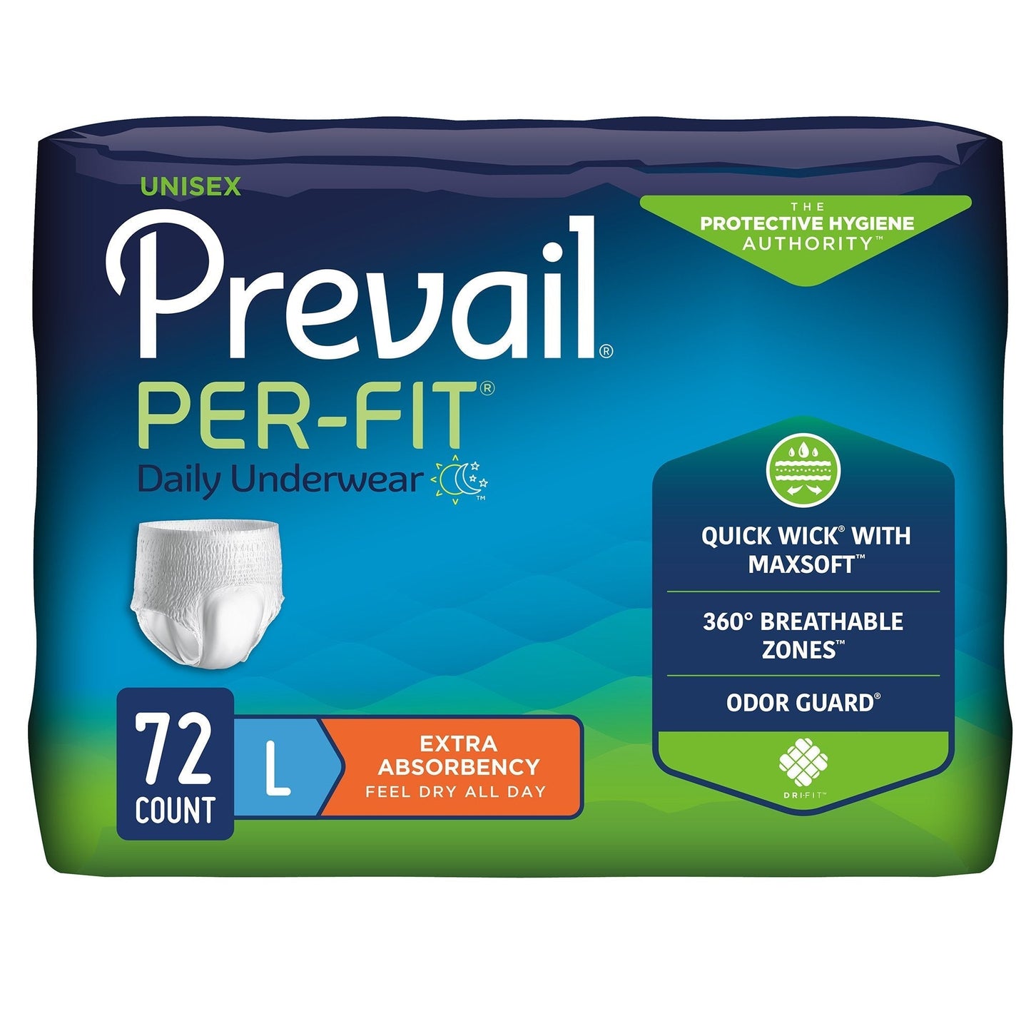 Prevail® Per-Fit® Extra Absorbent Underwear, Large, 18 ct